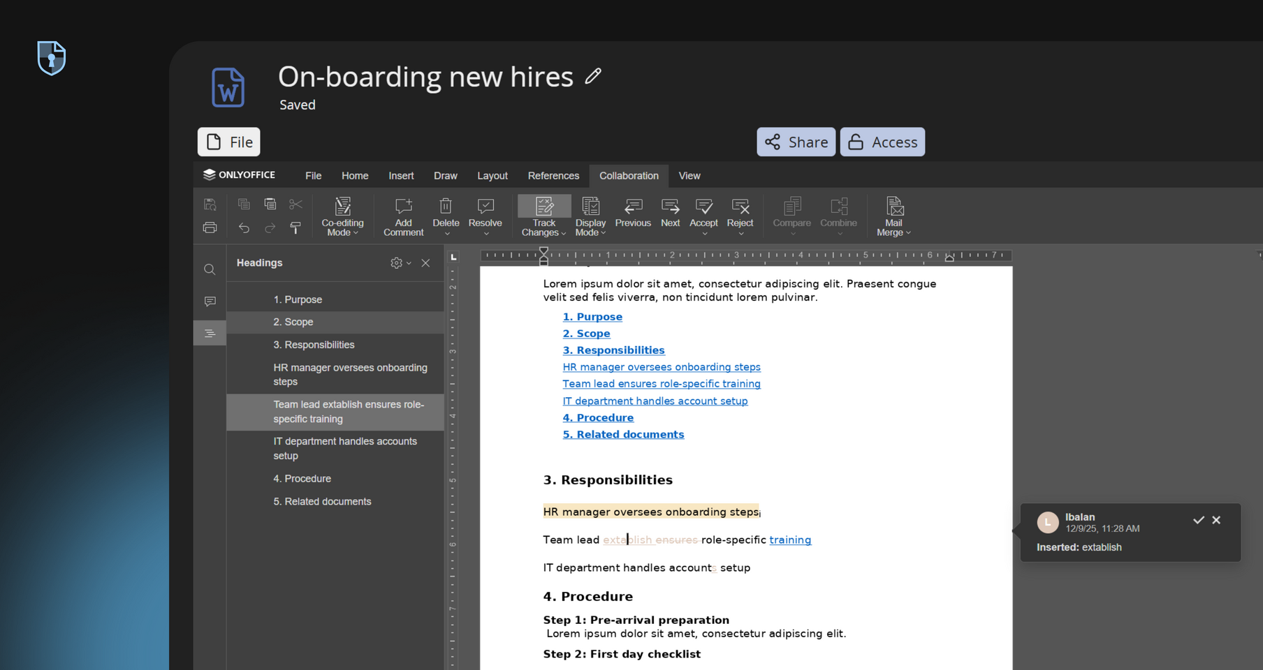 Business documentation illustration